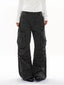 ShineNest Women's Washed Cargo Wide Leg Pants