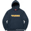 Supreme Cutout Logo Hooded Sweatshirt - Navy / Gold