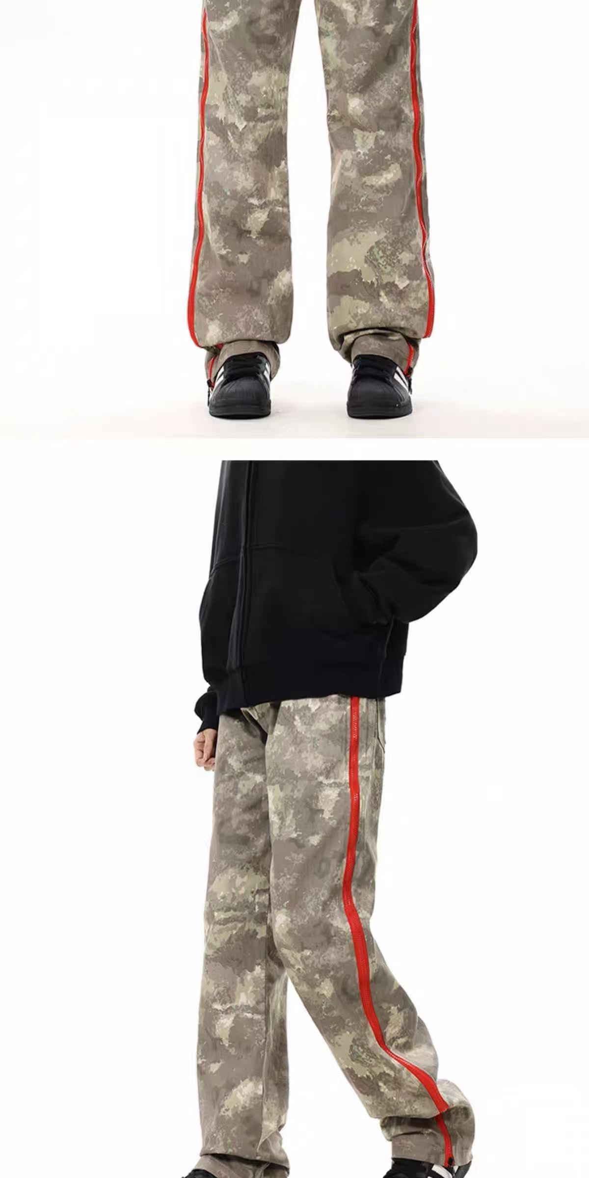 Y2K Camo Cargo Pants | Baggy Military Streetwear Trousers