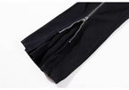 Women’s Black Zipper Flare Pants | Y2K High Waist Slim Fit Bell Bottom Trousers