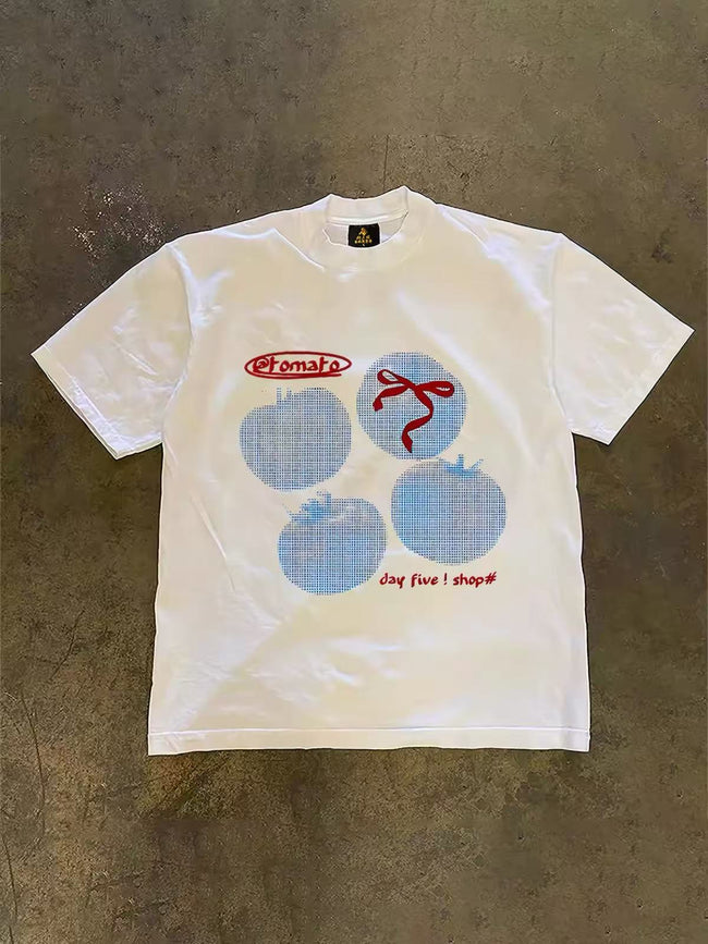 ShineNest Tomato Graphic Tee Main Image
