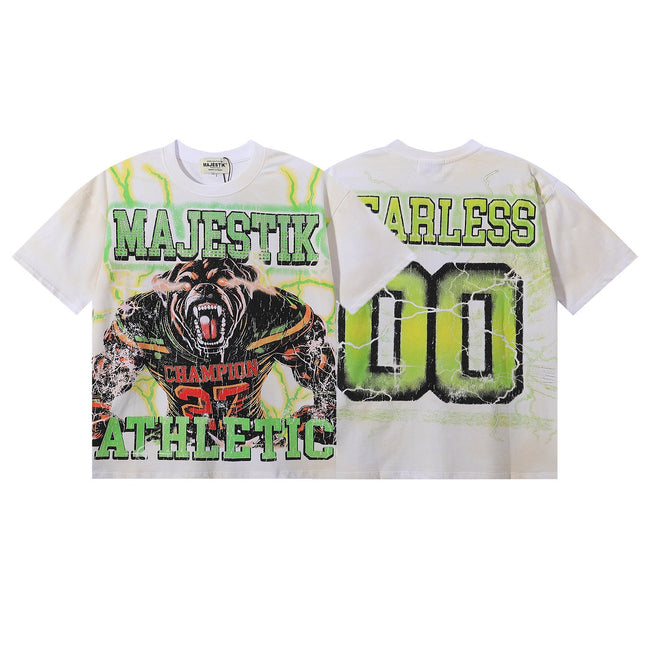Bear Graphic Oversized T-Shirt – Athletic Vintage Streetwear Tee Hover Image