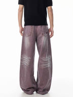 ShineNest Vintage Washed Baggy Jeans