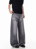 ShineNest Vintage Washed Baggy Jeans