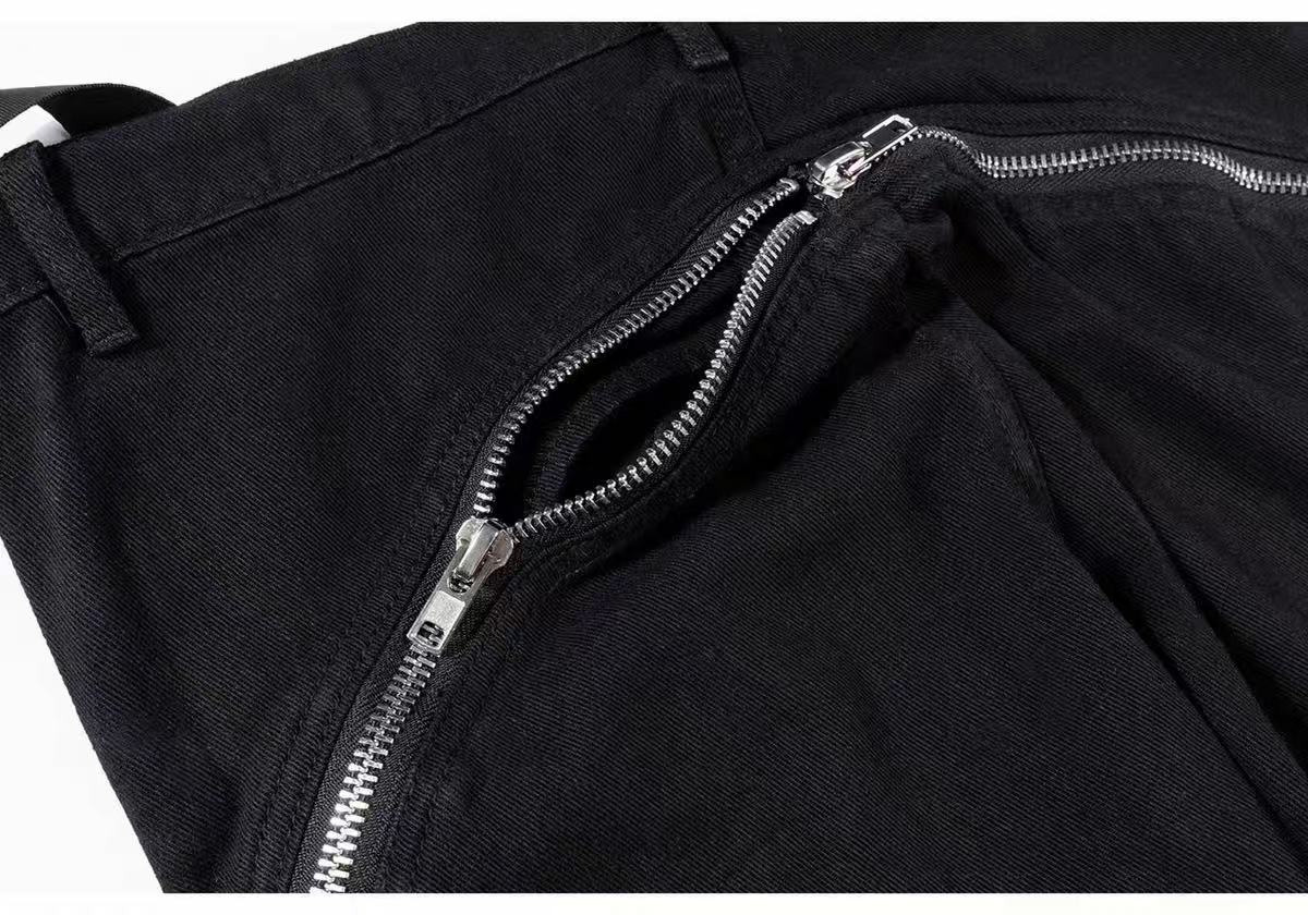 Women’s Black Zipper Flare Pants | Y2K High Waist Slim Fit Bell Bottom Trousers