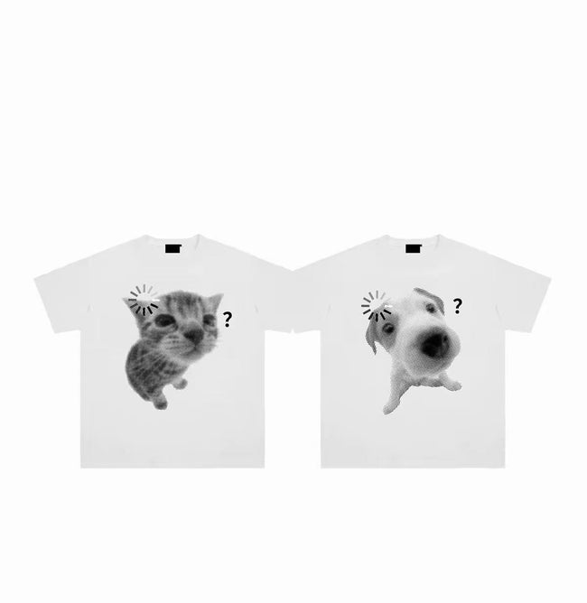 ShineNest Pixel Animal Graphic Tee Hover Image
