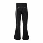 Women’s Black Zipper Flare Pants | Y2K High Waist Slim Fit Bell Bottom Trousers