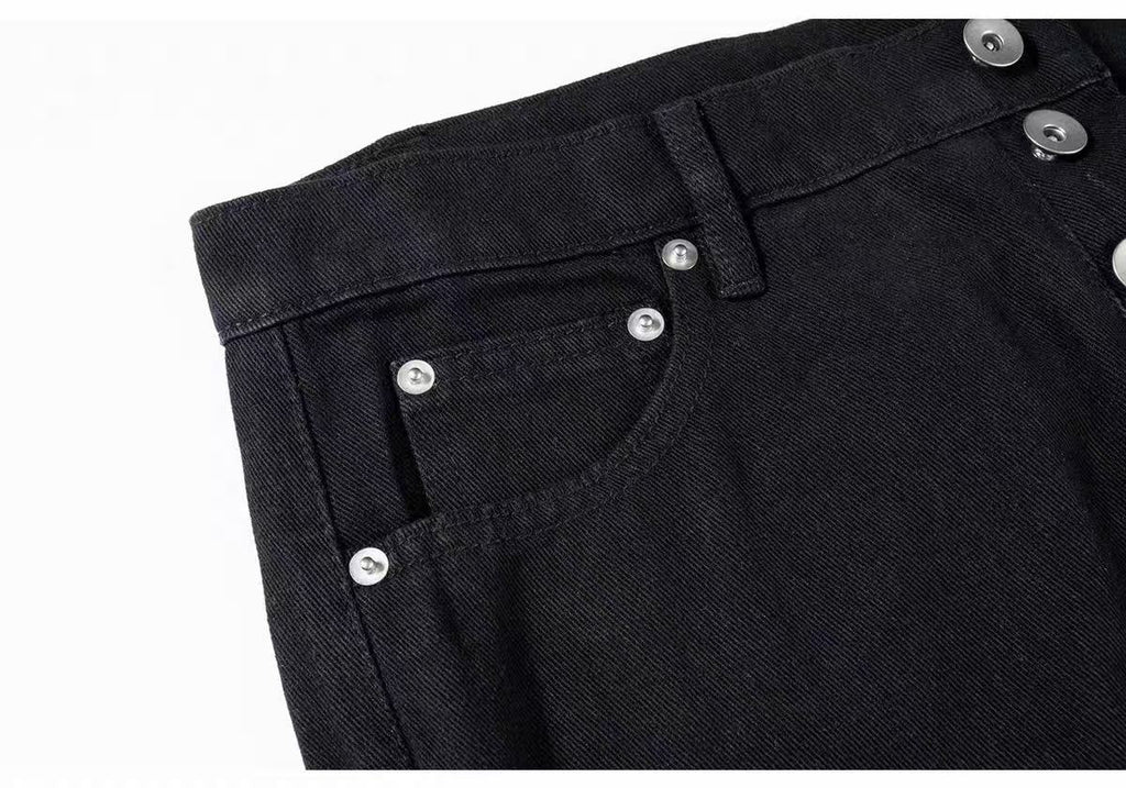 Women’s Black Zipper Flare Pants | Y2K High Waist Slim Fit Bell Bottom Trousers
