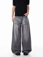 ShineNest Vintage Washed Baggy Jeans