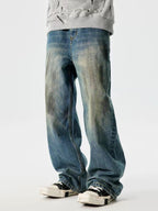 ShineNest Y2K Washed Wide Leg Jeans