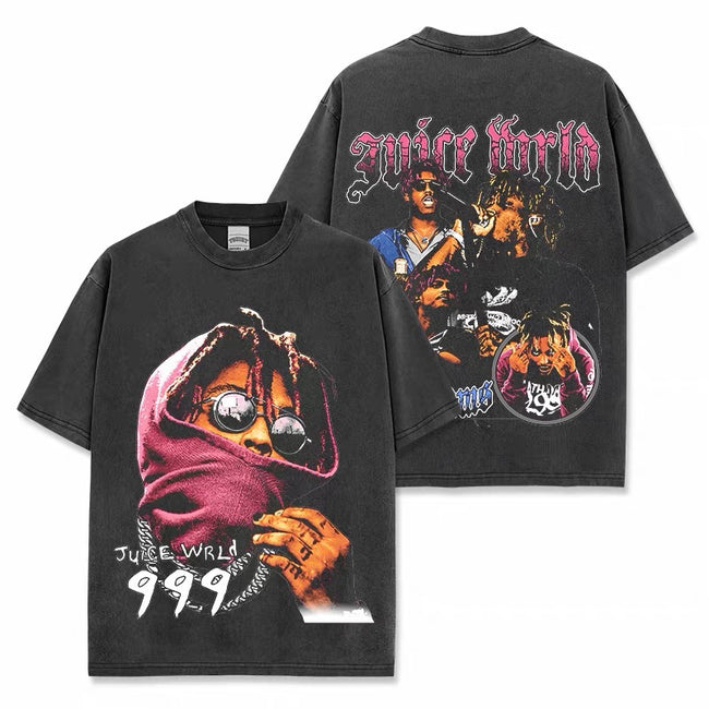 ShineNest Vintage Rap Graphic Oversized T-Shirt Hover Image