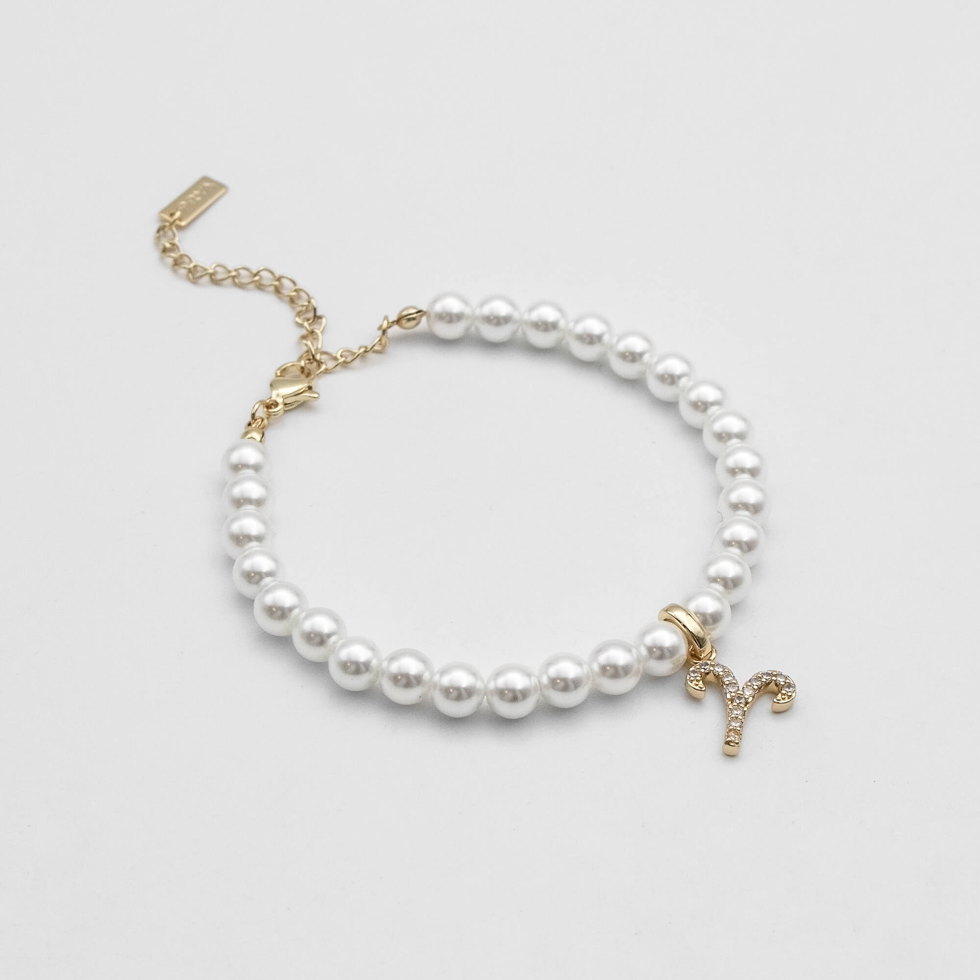 Pave Pearl Zodiac Anklet
