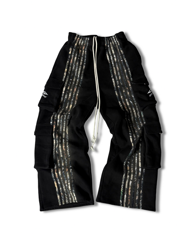 ARCHIVE HUNTER CARGO STRIPE SWEATPANTS CAMO - BLACK Main Image