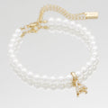 Pave Pearl Initial Bracelet