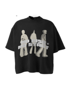 ShineNest Oversized Abstract Graphic T-Shirt – Vintage Streetwear Cotton Tee