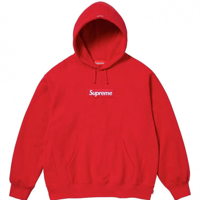 Supreme Box Logo Hooded Sweatshirt - Red Hover Image