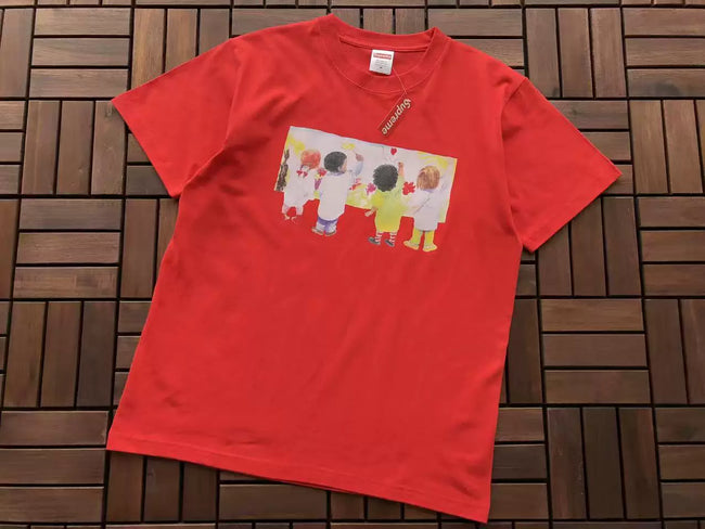 Supreme Kids Graphic T-Shirt Red Hover Image