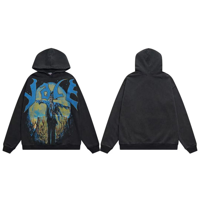 Vale Forever Gothic Scarecrow/Moon Graphic Pullover Hoodie Hover Image