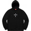 Supreme Cross Box Logo Hooded Sweatshirt - Black