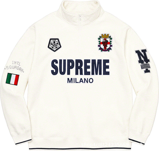 Supreme Milano Half Zip Pullover - White Hover Image