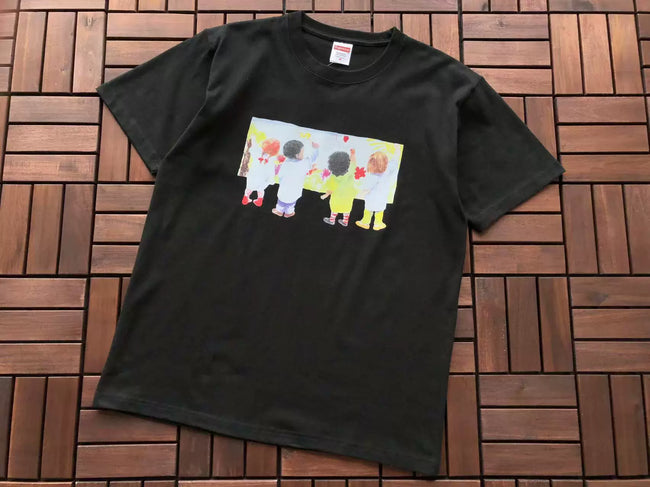 Supreme Kids Graphic T-Shirt Black Hover Image