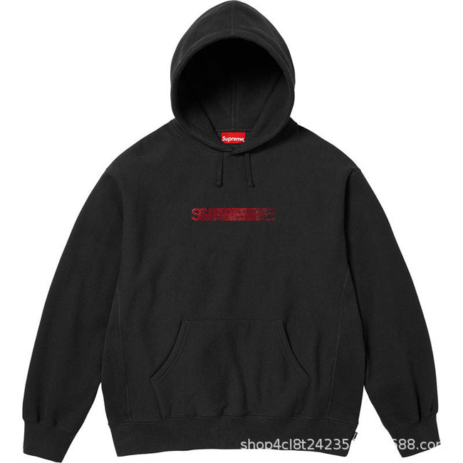 Supreme Motion Logo Hooded Sweatshirt -  Black Hover Image