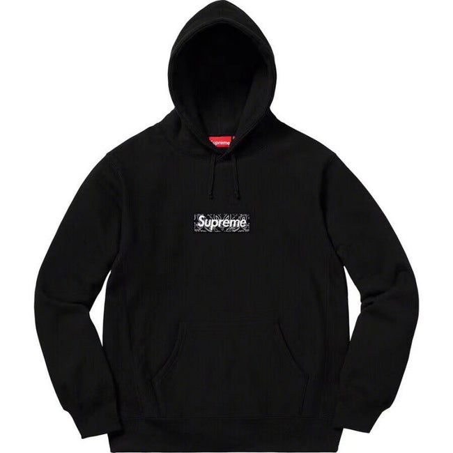 Supreme Box Logo Hooded Sweatshirt - Black / Bandana Hover Image