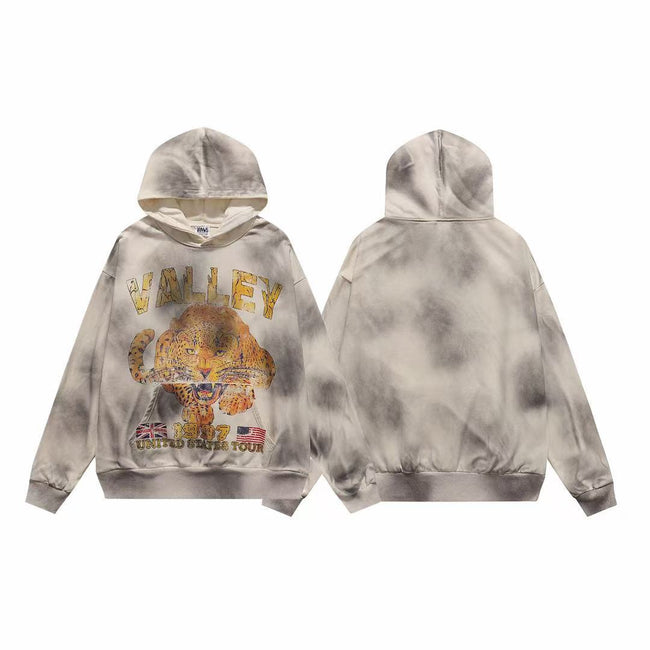 Vale Forever Valley Leopard & 1997 United States Tour Graphic Vintage Wash Hoodie Hover Image