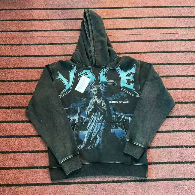 Vale Forever Return of Vale Statue of Liberty Graphic Vintage Wash Hoodie Hover Image