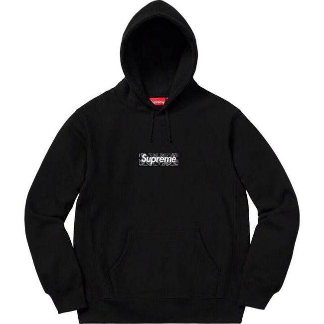 Supreme Bandana Box Logo Hooded Sweatshirt - Black Hover Image