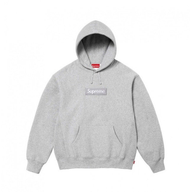 Supreme Box Logo Hooded Sweatshirt - Heather Grey Hover Image