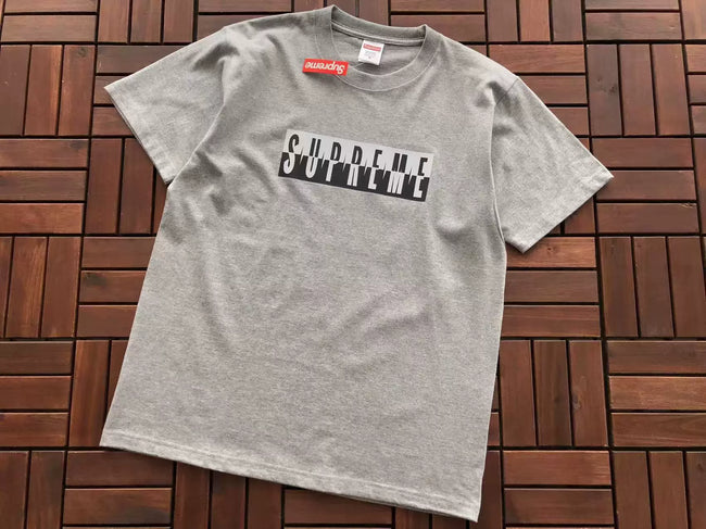 Supreme Split Box Logo T-Shirt - Heather Grey Hover Image
