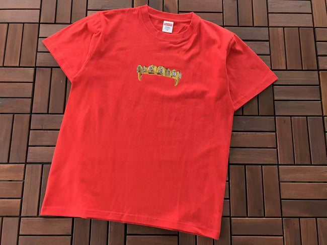 Supreme Gold Grills T-Shirt Red Hover Image
