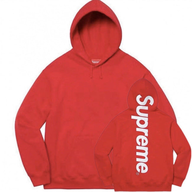 Supreme Vertical Box Logo Hooded Sweatshirt - Red Hover Image