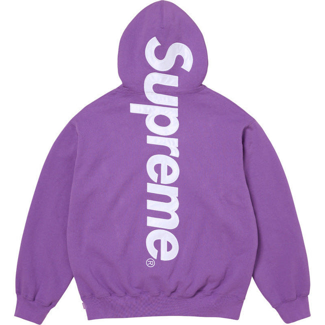 Supreme Center Vertical Logo Hooded Sweatshirt - Purple Hover Image