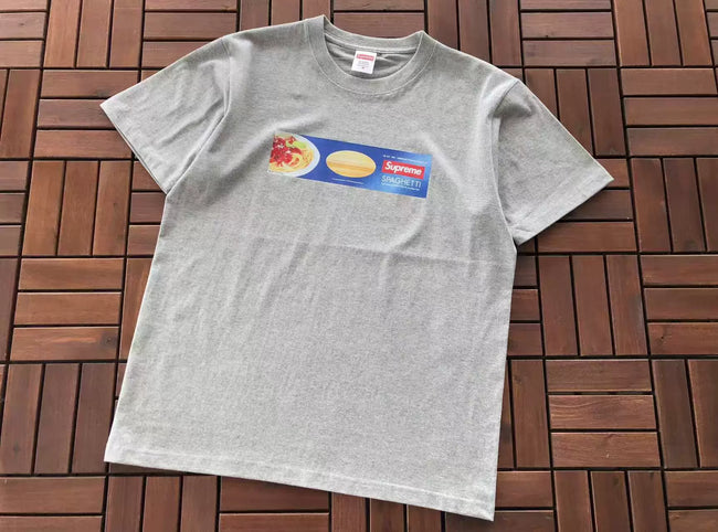 Supreme Pasta Box Logo T-Shirt Heather Grey Hover Image