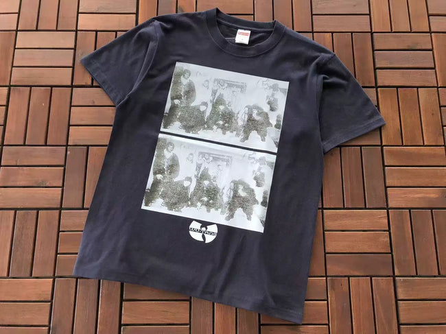Supreme Wu-Tang Collaborative T-Shirt Navy Hover Image