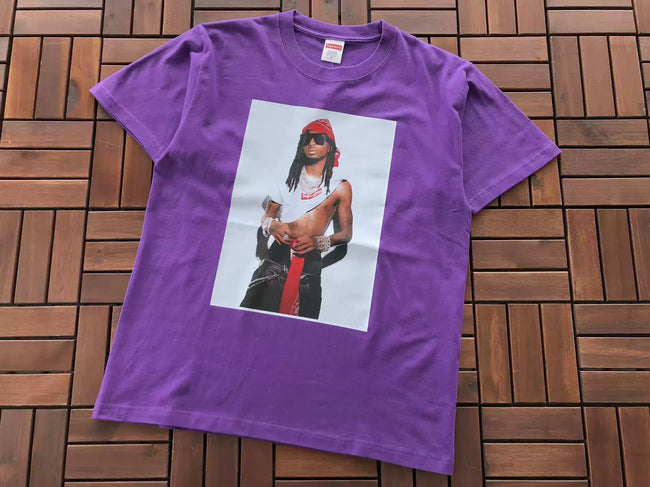 Supreme Playboi Carti Graphic T-Shirt Purple Hover Image
