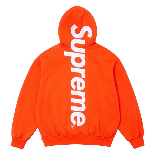 Supreme Center Vertical Logo Hooded Sweatshirt - Orange Hover Image