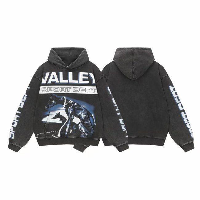 Vale Forever Valley Sport Dept Doberman Graphic Vintage Wash Hoodie Hover Image