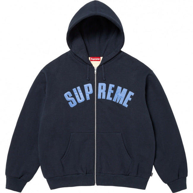 Supreme Arc Thermal Lined Zip Up Hooded Sweatshirt - Navy/Blue Hover Image