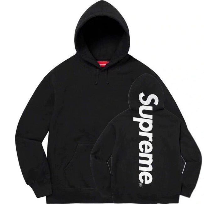 Supreme Vertical Box Logo Hooded Sweatshirt - Black Hover Image