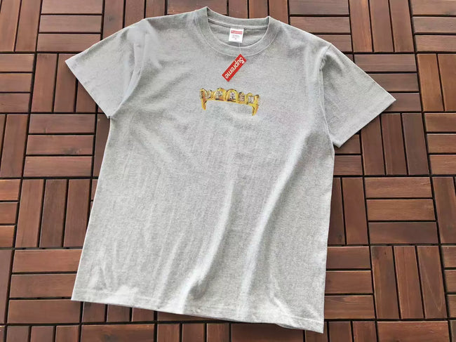 Supreme Gold Grills T-Shirt Heather Grey Hover Image