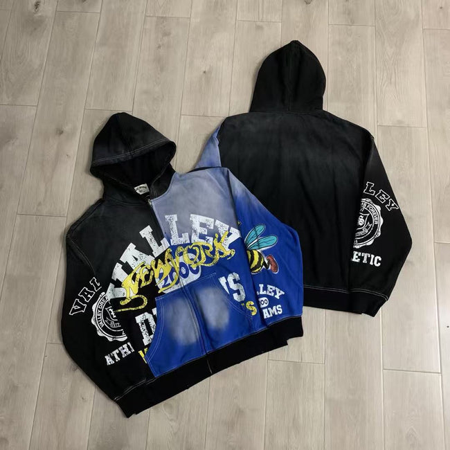 Vale Forever Valley New York Bee Vintage Full-Zip Hoodie Hover Image