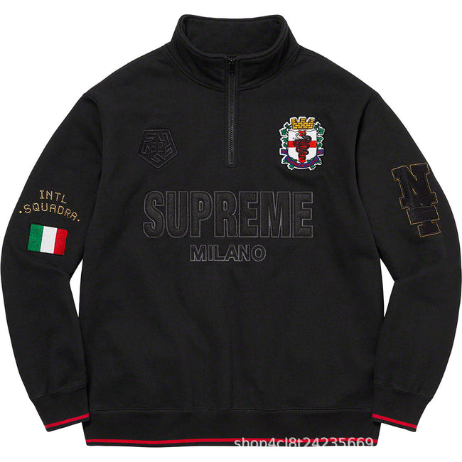 Supreme Milano Half Zip Pullover - Black Hover Image