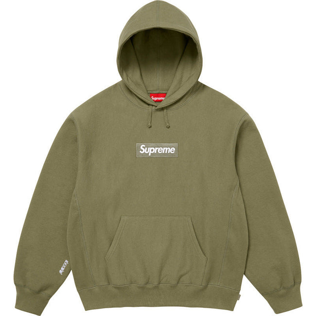 Supreme Box Logo Hooded Sweatshirt - Olive Green Hover Image