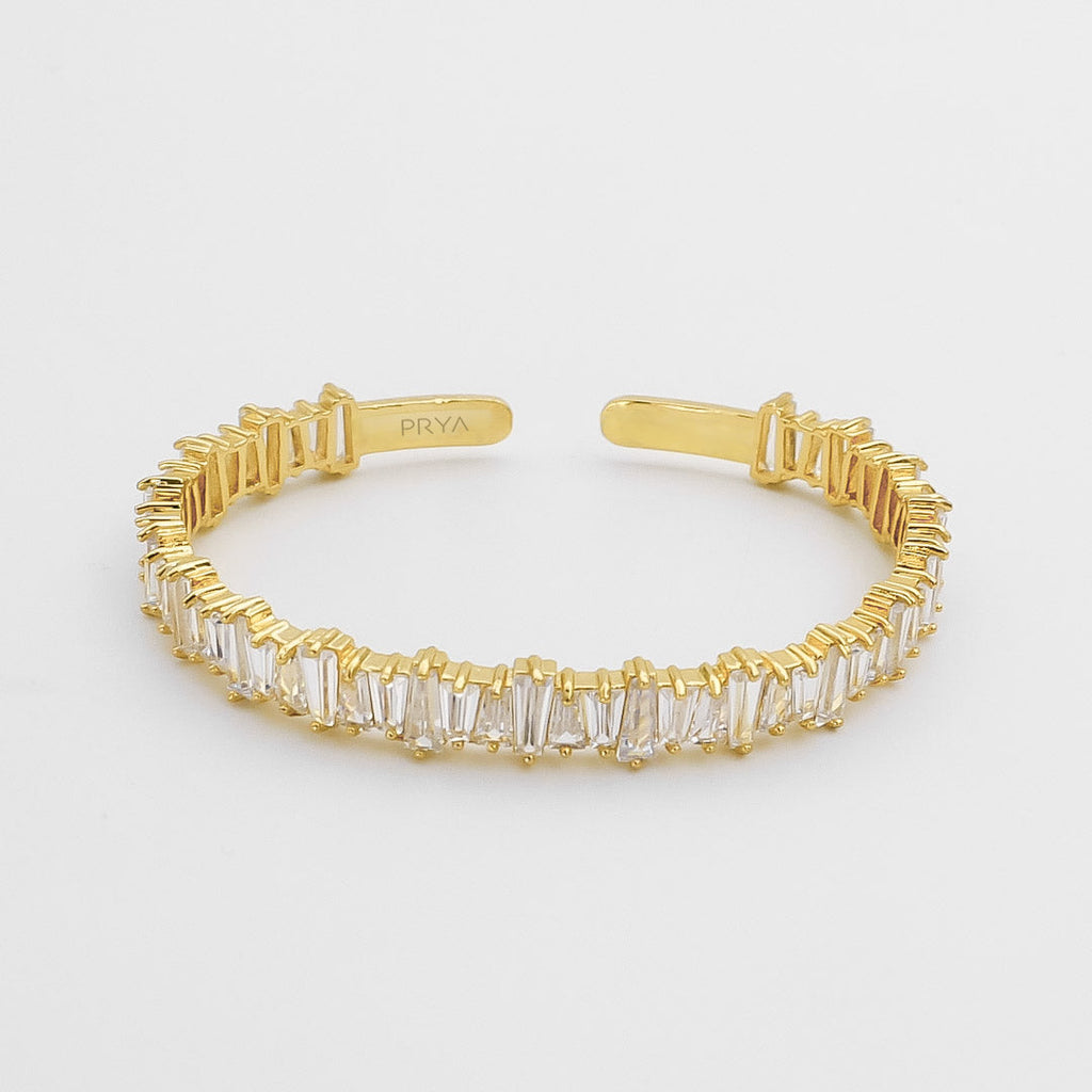 Jada Baguette CZ Bracelet Thick  | Gold