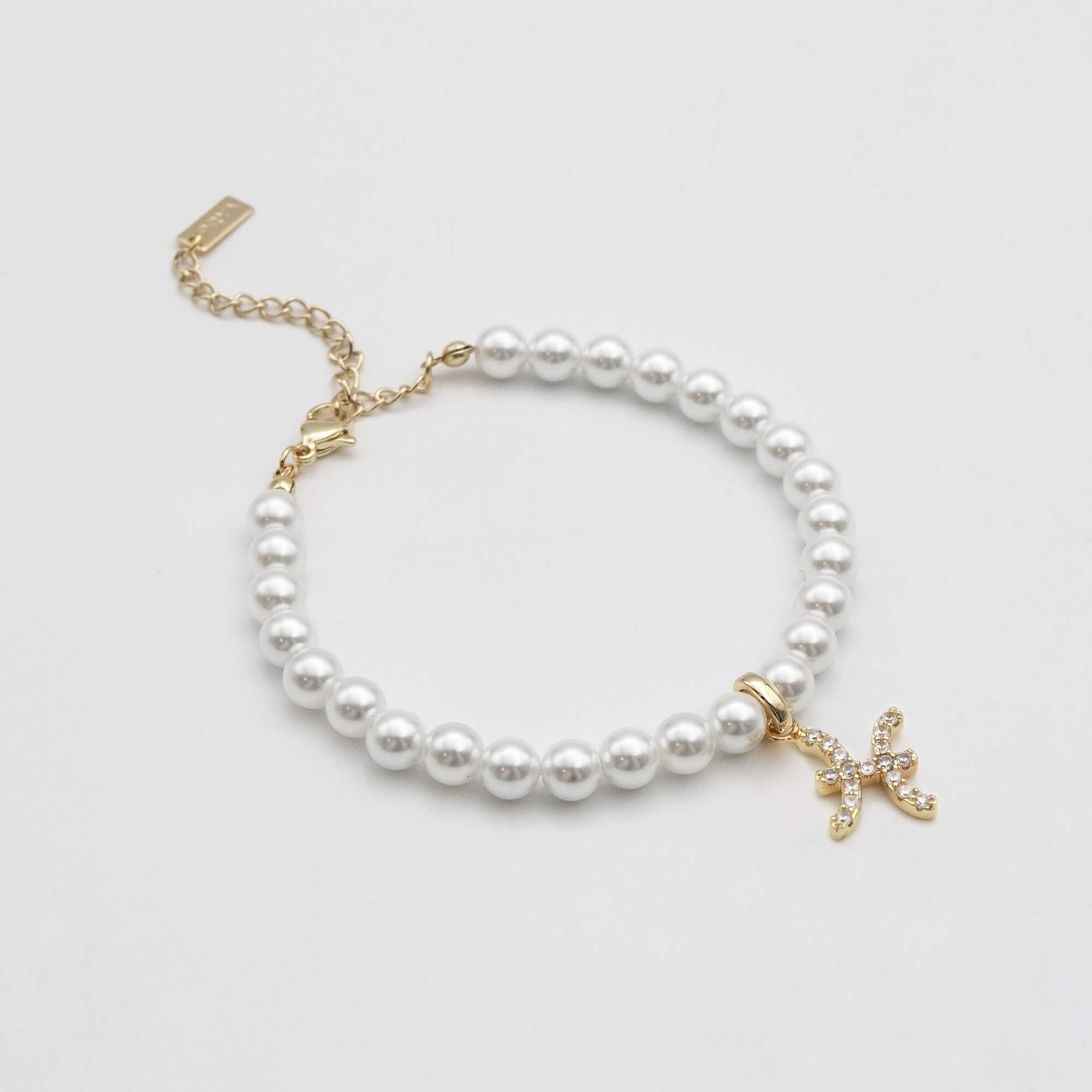 Pave Pearl Zodiac Anklet