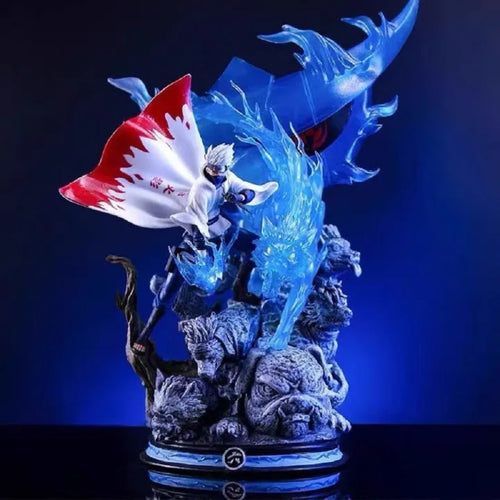 Bandai | 23cm Pvc Naruto Gk Anime action Figure Hatake Kakashi toy Figure Statue Ornament Collection Model Decora Figurine Christmas gift