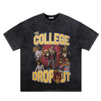 ShineNest Vintage College Graphic Oversized T-Shirt